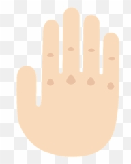 Raised Back Of Hand Emoji Clipart - Dot