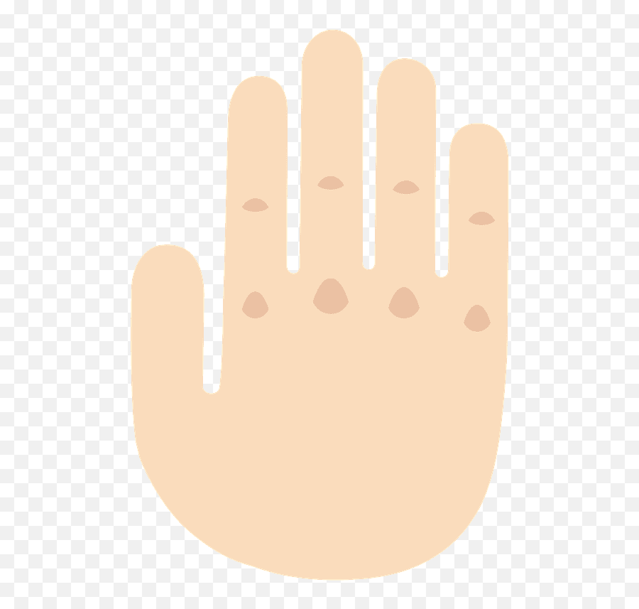 Raised Back Of Hand Emoji Clipart - Dot,Circle Hand Emoji