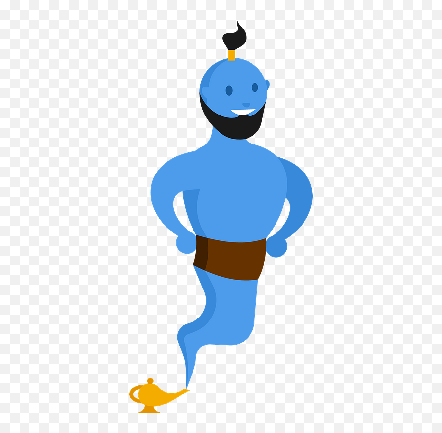 Genie In The Lamp Clipart - Genie Clipart Emoji,Genie Lamp Emoji