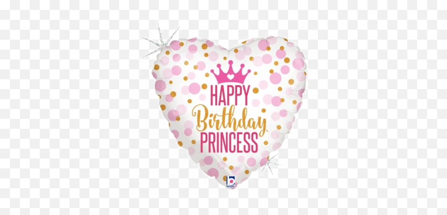 Foil Balloons U2013 Balloon Fiestas - Happy Birthday Princess Balloon Emoji,Heart Emoji Balloons