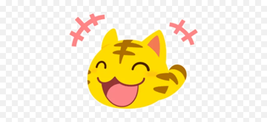 Yellow Kitten Telegram Stickers - Happy Emoji,Kitten Emoticons