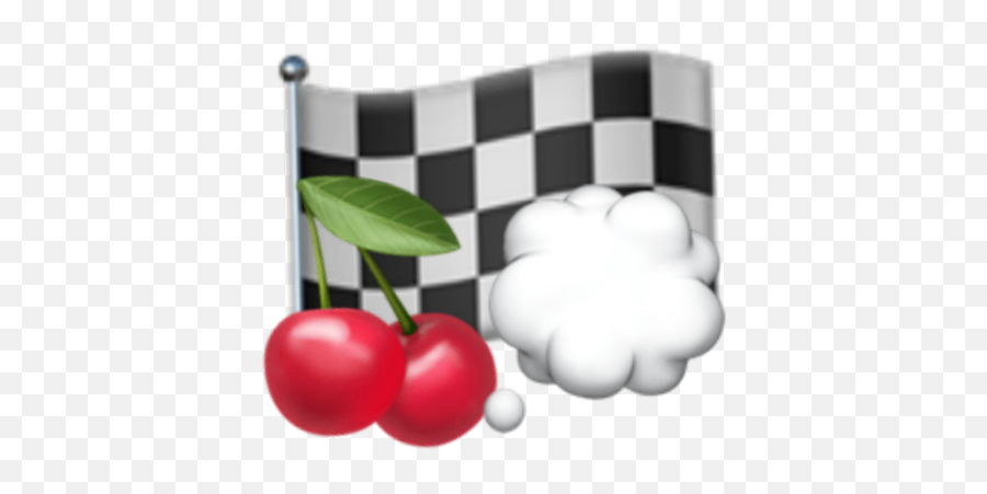 Cherries Flag Dream Emoji Emojicombo - Lingonberry,Dynamite Emoji