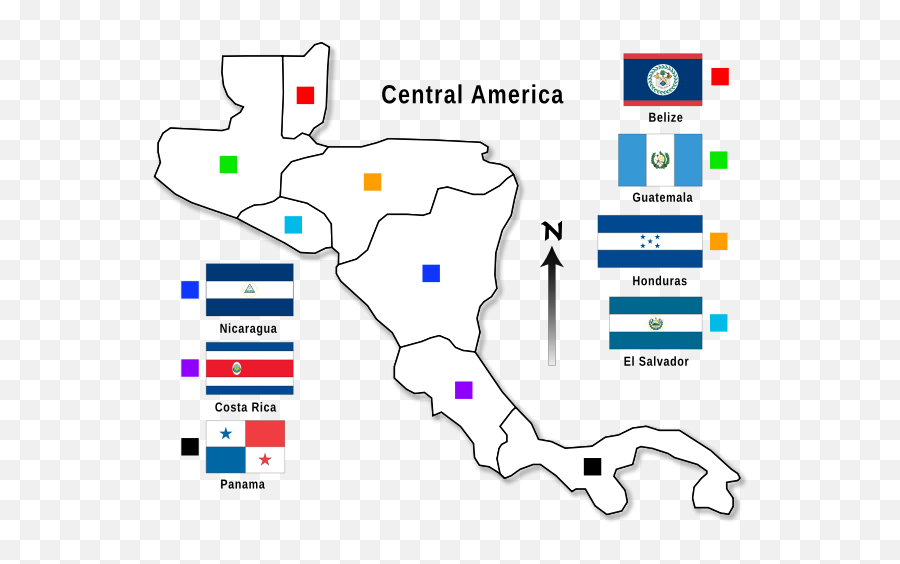 Central America Info - Jzyki W Ameryce Rodkowej Mapa Emoji,Guatemalan Flag Emoji