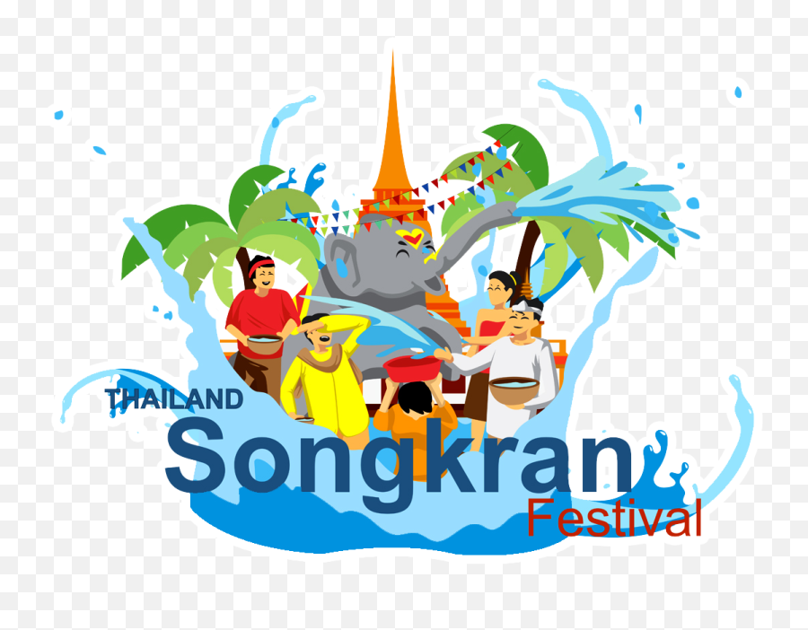 Happy Songkran Festival - Songkran Free Vector Emoji,Hump Day Emoji