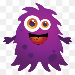 Purple Cartoon Monster Clipart Free Art Images - Halloween Emoji