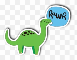 X Die Cut Vinyl Stickers - Cute Dinosaur Rawr Png Emoji,Rawr Emoji