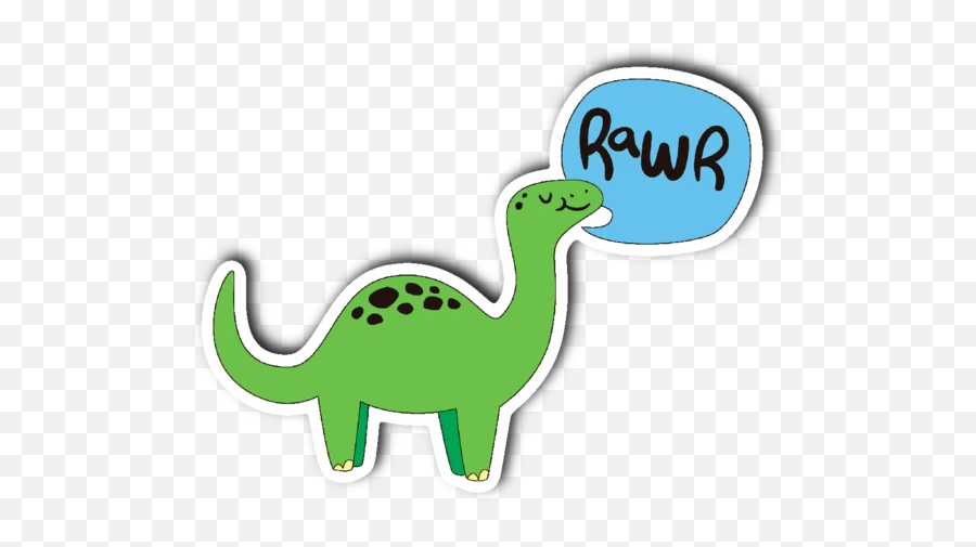 X Die Cut Vinyl Stickers - Cute Dinosaur Rawr Png Emoji,Rawr Emoji
