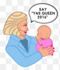 Hillarymoji - Cartoon Emoji,Yas Queen Emoji