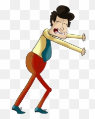 Cartoon Man Pushing - Clipart Emoji