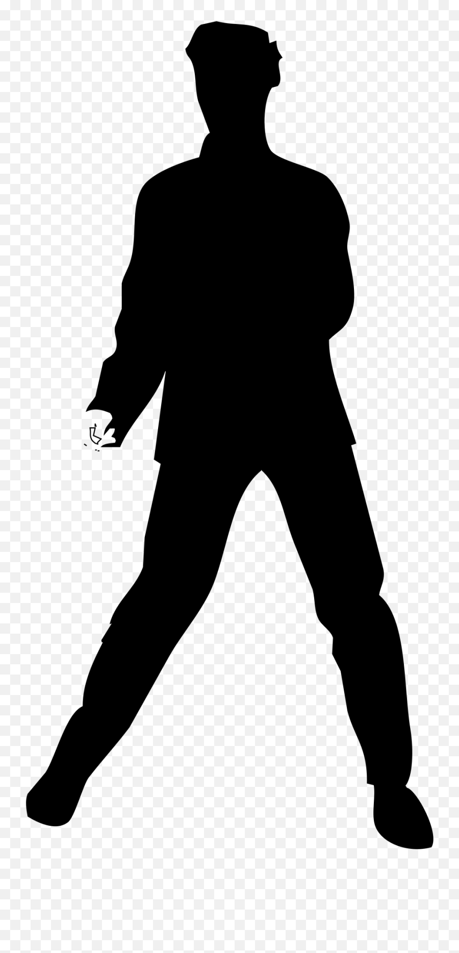Elvis Silhouette Transparent - Elvis Presley Standing Silhouette Emoji ...