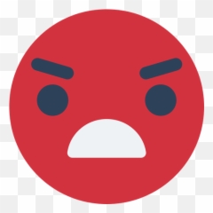 Angry Face Icon Of Flat Style - Smiley Face Angry Emoji,Red Angry Emoji