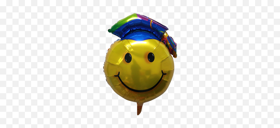 30 Inch Helium Graduation Smiley Large Foil Balloon - Smiley Emoji,Graduation Hat Emoji