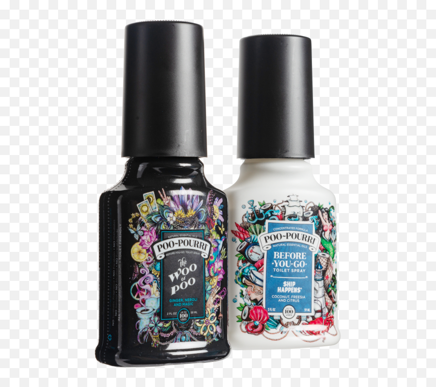 2 - Pack Poopourri Beforeyougo Toilet Sprays Nail Polish Emoji,Toilet Face Emoji