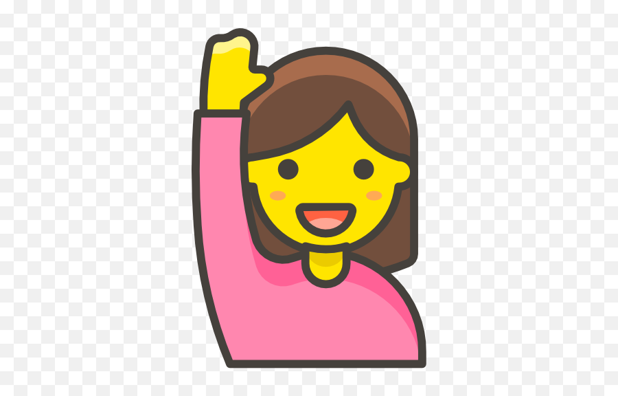 Salute - Raising Hand Cartoon Png Emoji,Saluting Emoticon Text