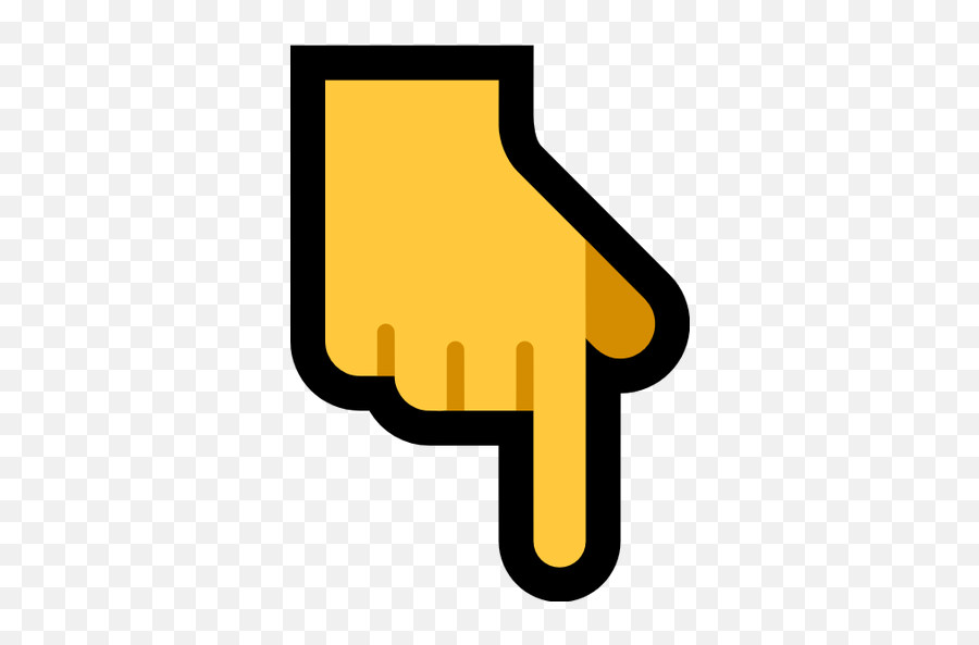 Windows Backhand Index Pointing Down - Mano Señalando Hacia Abajo Emoji,Pointing Down Emoji