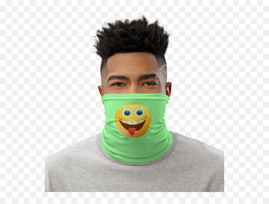 Fun Gaiters U2013 Premium Gaiters - Clown Mask Face Covering Emoji,Emoji Tongue Out