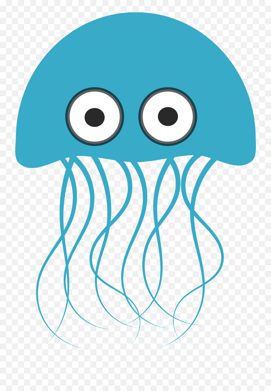 Blue Jellyfish Clipart - Jellyfish Clipart Emoji,Jellyfish Emoji