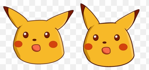 Pikachu Surprised Face Memes - Transparent Background Meme Png Emoji,Surprised Pikachu Emoji
