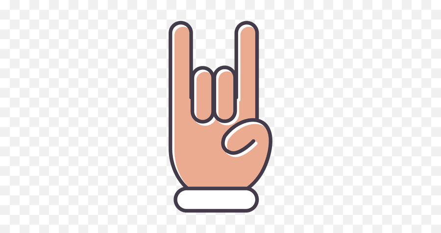 Rock Fingers Hand Thick Stroke - Transparent Png U0026 Svg Gesto De Paz Con La Mano Emoji,Rock On Hand Emoji