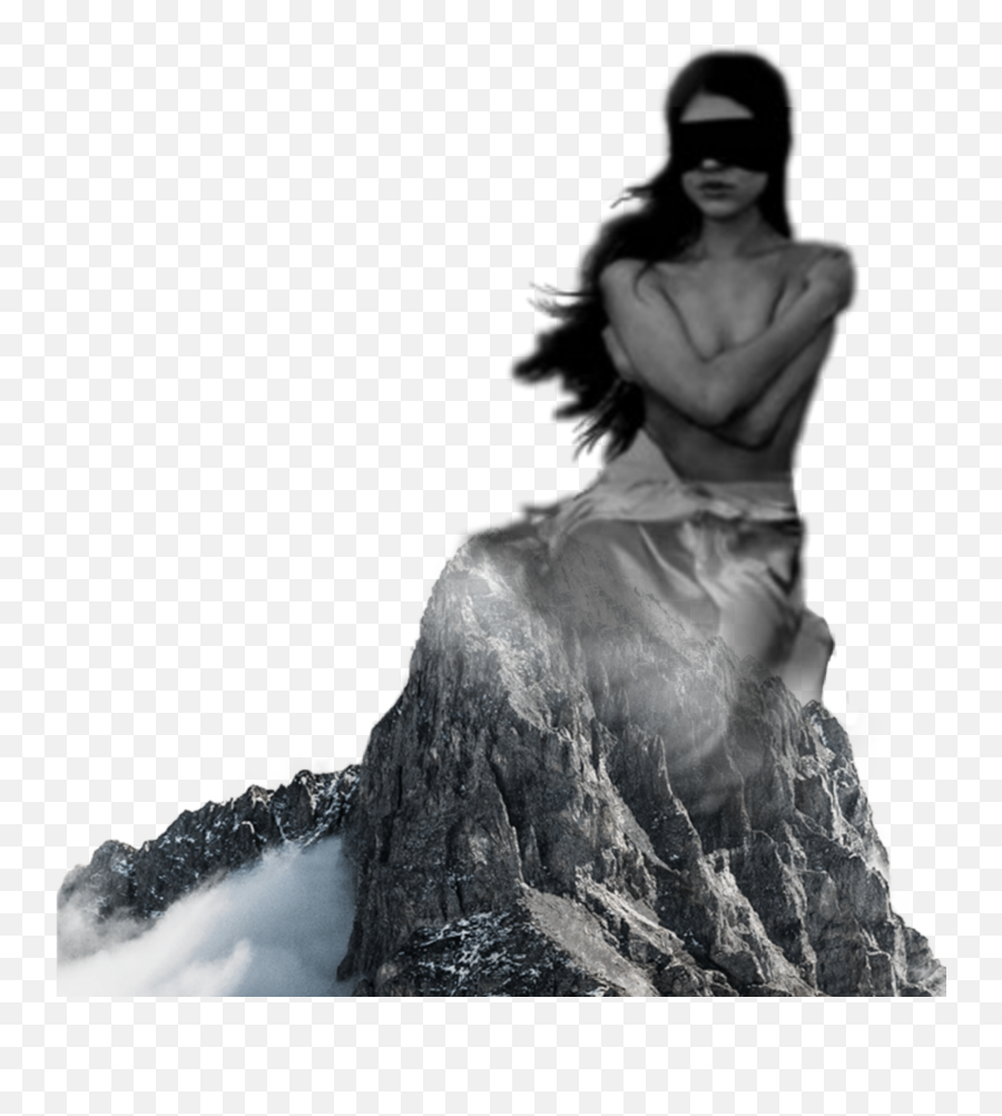 Mountain Woman Blindfolded Sticker By Evelyncabantog - Top Of Mountain Transparent Background Emoji,Blindfold Emoji