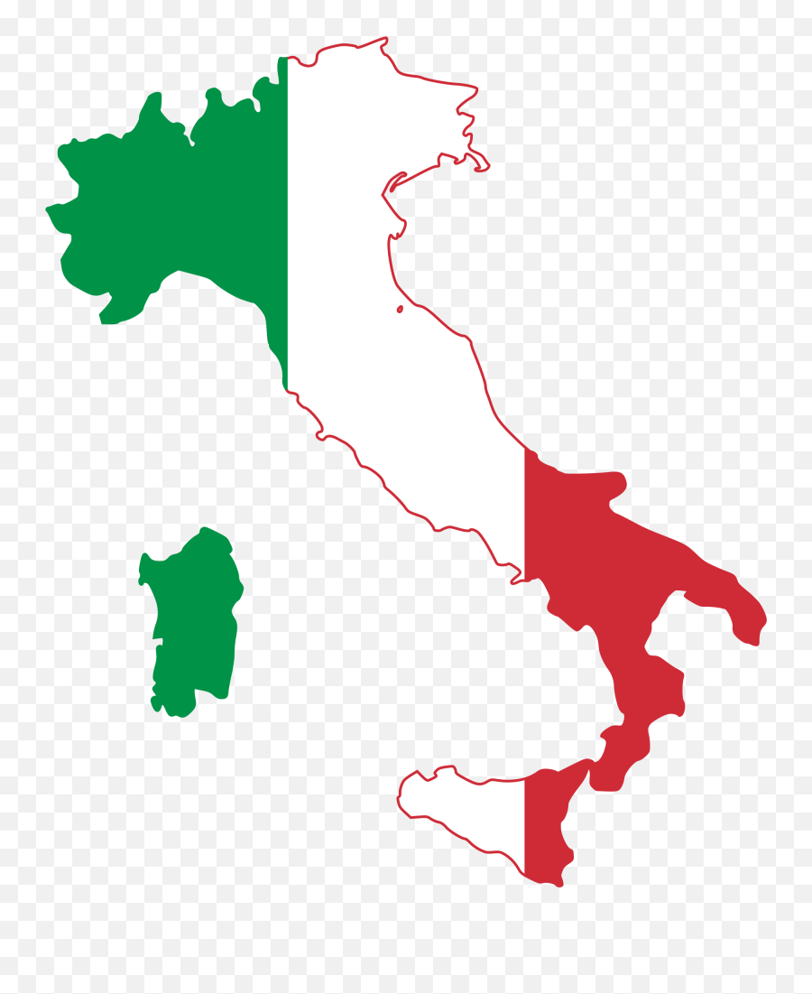 Flag Map Of Italy - Map Italy Clipart Emoji,Sicily Flag Emoji