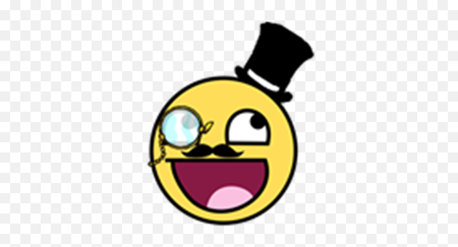 Epic Face - Emoji With A Top Hat,Large Emoticons