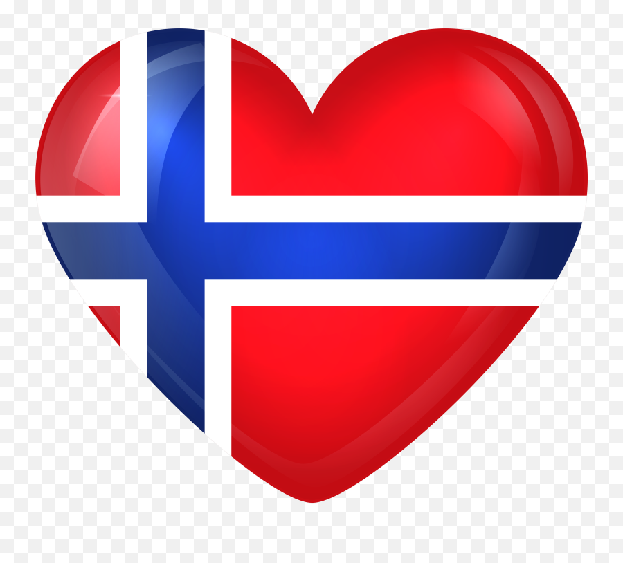 Norwegian Flag Heart Clipart - Norway Flag Heart Png Emoji,Uruguay Flag Emoji