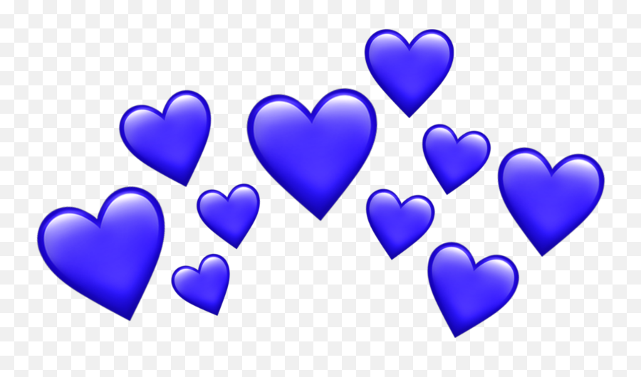 Blue Lila Emoji Heart Hearts Purple - Dark Blue Hearts Png,Blue Check Emoji