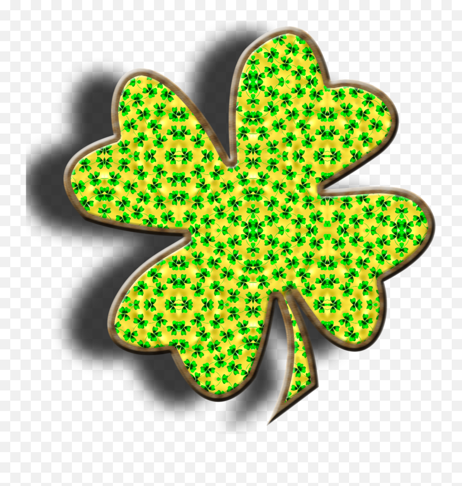 Lucky Clover Four Leaf Clover Isolated - Clover Emoji,Two Diamonds Emoji