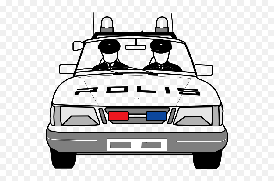 Police Car Clip Art Free Vector 4vector - Police Cars Gif Cartoon Emoji,Police Light Emoji