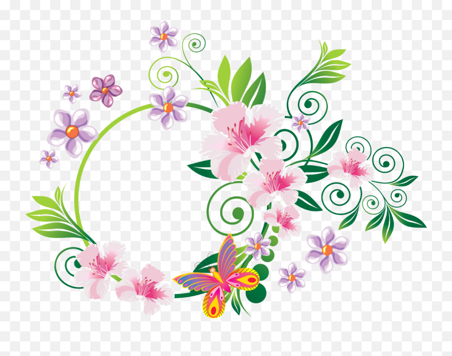Floral Clipart Number Floral Number - Decorative Flower Images Png Emoji,Hankey Emoji