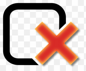 Checkbox Unchecked Cross Red Disapprove - No Clip Art Emoji