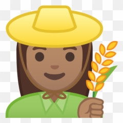 Medium Skin Tone Emoji - Farmer Woman Medium Skin Tone Emoji,Costume Emoji