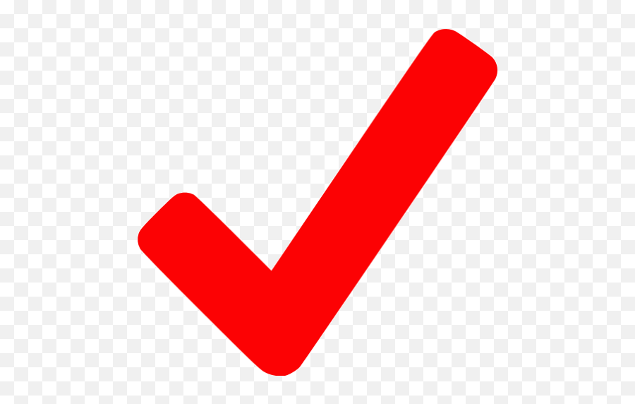 Checkmark Icon - Red Check Icon Png Emoji,Check Emoticon