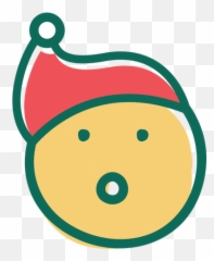 Surprise Santa Claus Hat Face Emoticon 28 - Transparent Png Clip Art Emoji,Surprise Emoticon