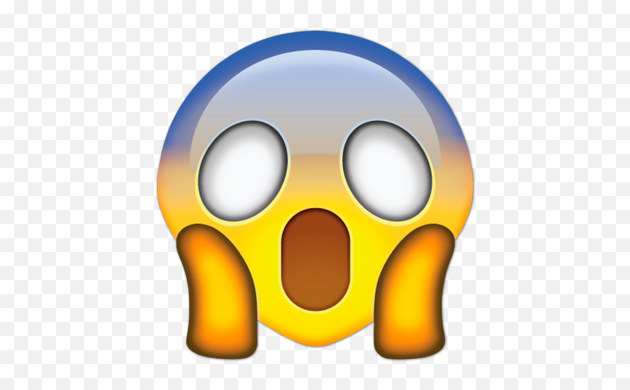 Wall Sticker Emoji Face Screaming In Fear - Emoji Choqué,Camper Emoji