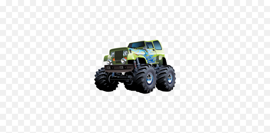 Green Big Foot 4x4 Caricature 22382 - Mayhem Monster Truck Cartoon Emoji,Monster Truck Emoji