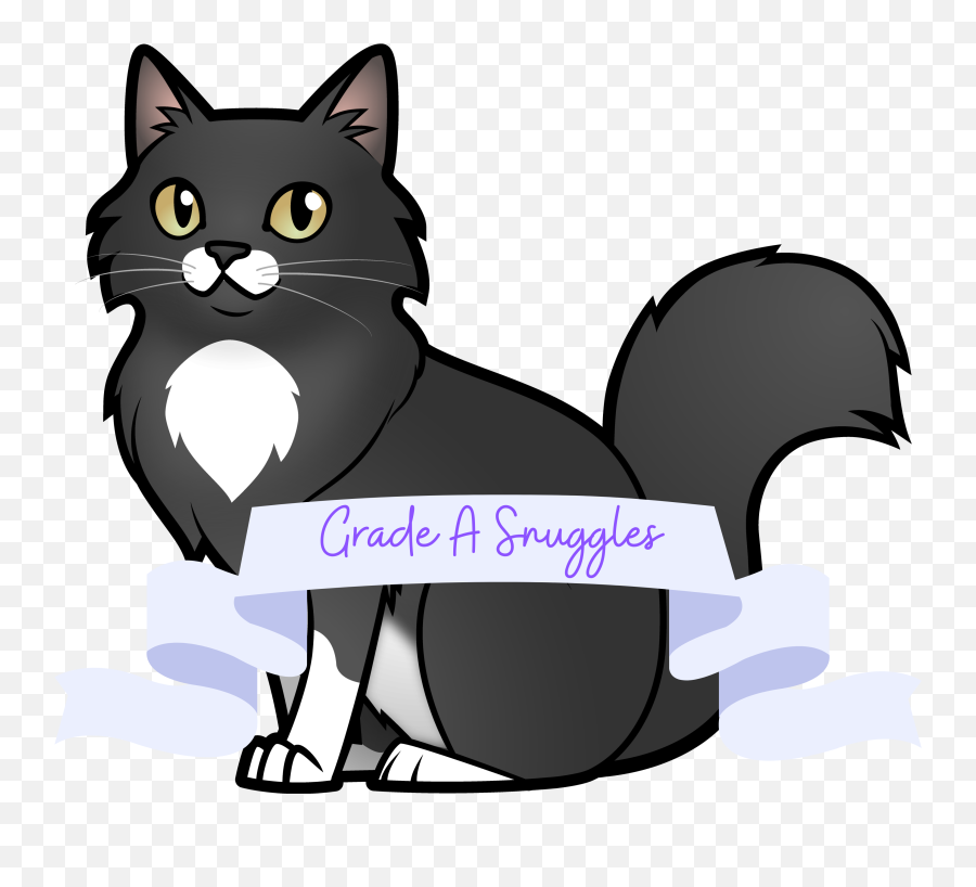 Grade A Snuggles Sticker - Long Hair Cat Cartoon Emoji,Cat Boots Emoji