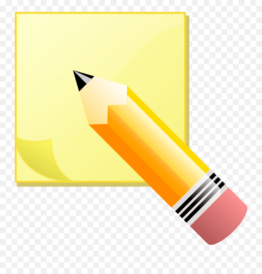 Sticky - Pencil And Notepad Clipart Emoji,Emoji Pencil