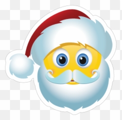Cute Santa Claus Christmas Emoji Sticker - Christmas Emoji,Christmas Emojis