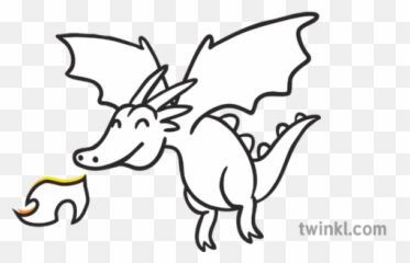 Dragon Emoji Symbol Sms Mythical Creature Bw Rgb - Jack And The Beanstalk Hen And Harp,Dragon Emoji
