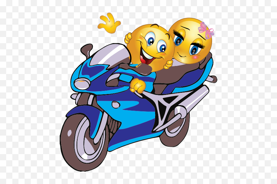 Motorcycle Smiley Emoticon Clipart - Emoji Riding A Motorcycle,Motorcycle Emoticon