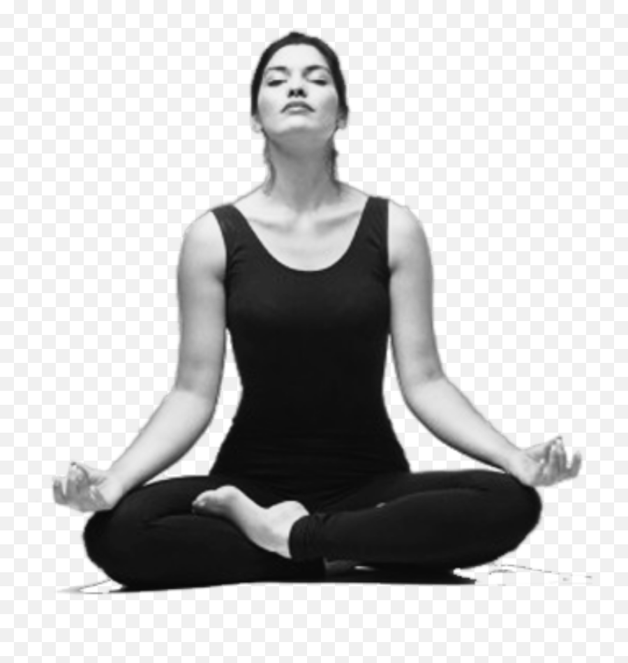 Girl Women Yoga Meditation Grey - Yoga Person Png Emoji,Meditation Emoji