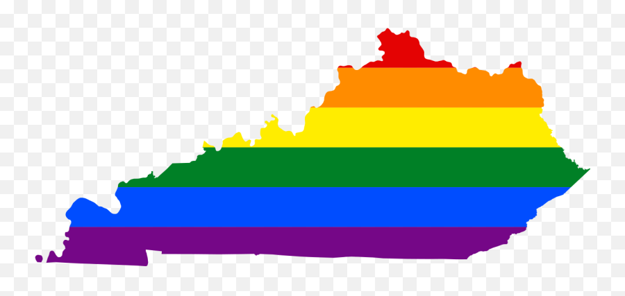 Lgbt Flag Map Of Kentucky - Kentucky Map Png Emoji,Lgbt Flag Emoji