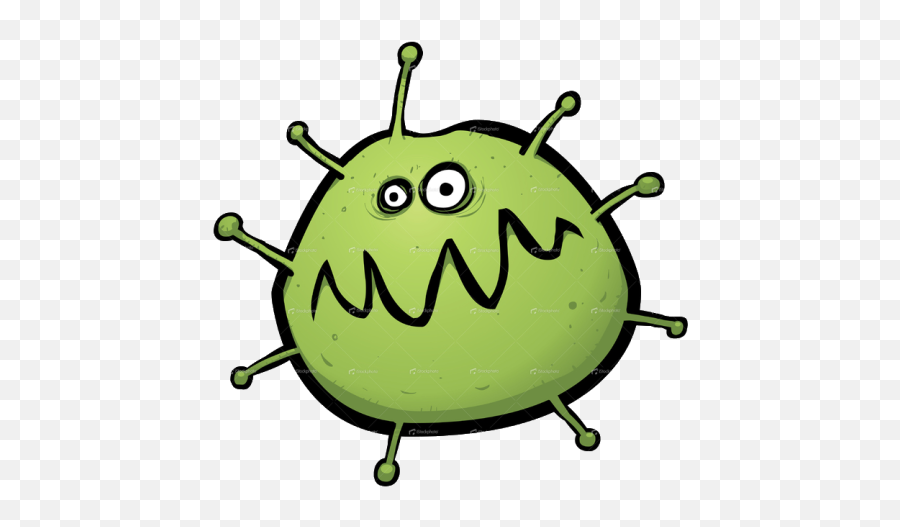 Virus High - Cartoon Virus Transparent Background Emoji,Microbe Emoji