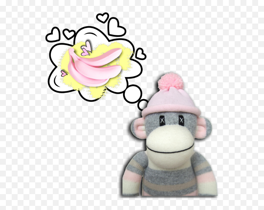 Sockmonkey Monkey Bananas Fabric Pets - Love Emoji,Sock Monkey Emoji