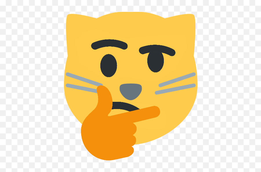 Thinking - Twitter Emoji Png,Thinking Cat Emoji
