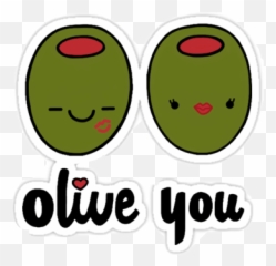 Trending Olive Stickers - Circle Emoji
