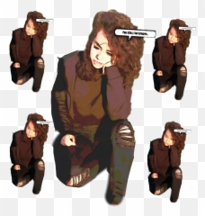 Download Me Emoji Queen Myedit Vintage Grunge Depressed - Girl,Stressed Out Emoji