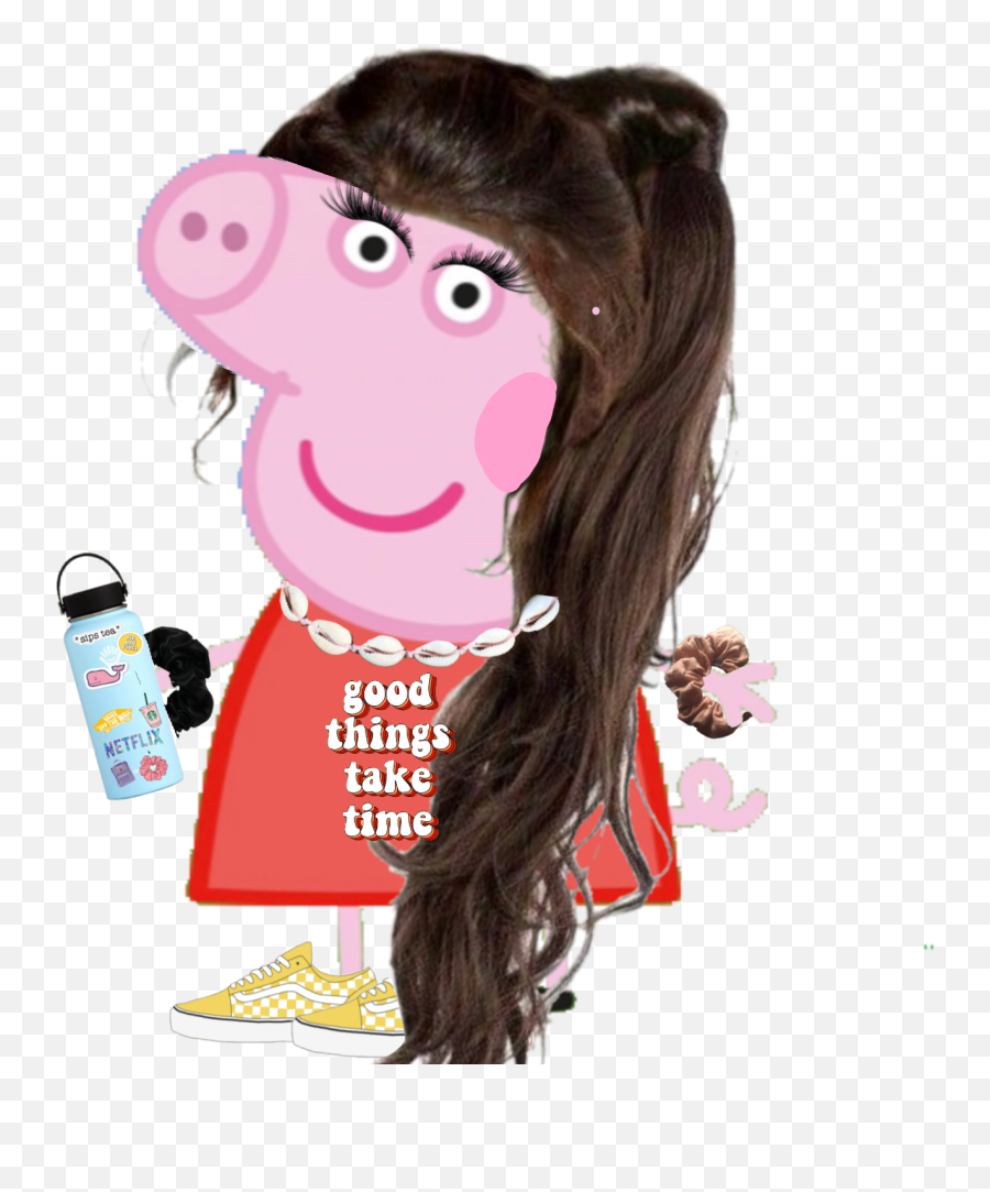 Peppa - Pig Vsco Sticker By Danielalopez7897 Peppa Pig Vsco Girl Emoji,Girl Pig Emoji